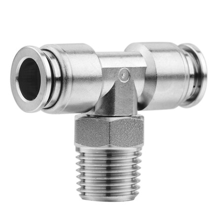 Technifit Fitting, PTC, Stainless, Male Branch Tee, 1/4" x 1/4" Male NPT SS14-02MT